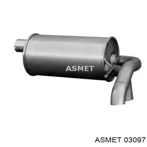 Do koszyka 7M3253609E VAG Tłumik, tylna część