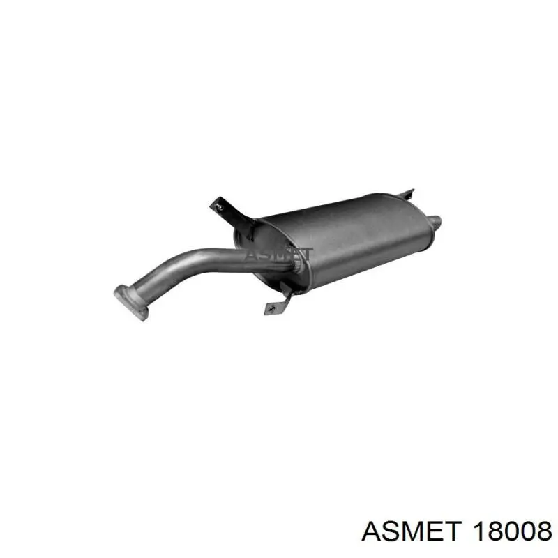 18008 Asmet Tłumik, tylna część