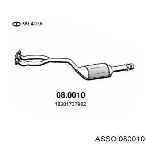 Konwerter-katalizator BMW 18301728520 cena, od 261,48 USD