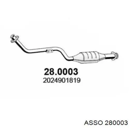 Konwerter-katalizator do Mercedes C  W202