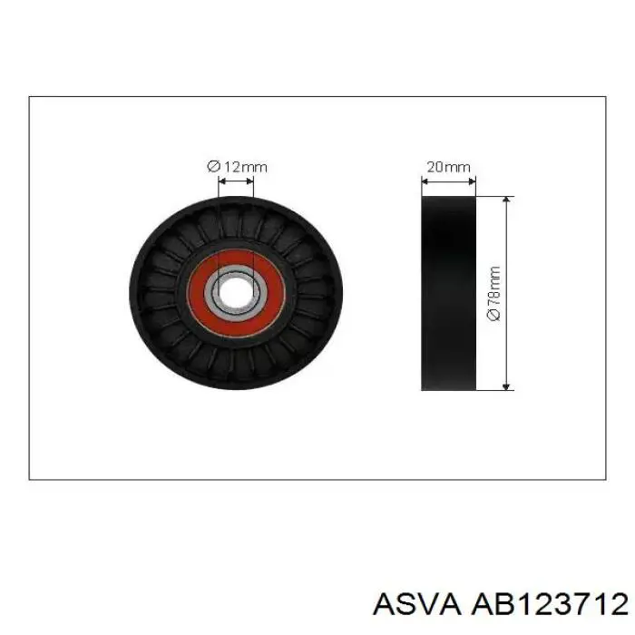 AB123712 Asva łożysko rozrusznika