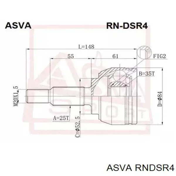 Przegub homokinetyczny przedni zewnętrzny Renault (RVI) 391001162R cena, od 47,60 USD