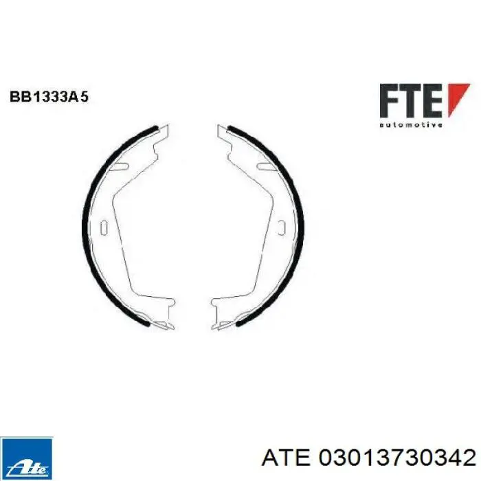 Klocki hamulca ręcznego ATE 03013730342 cena, od 26,98 USD