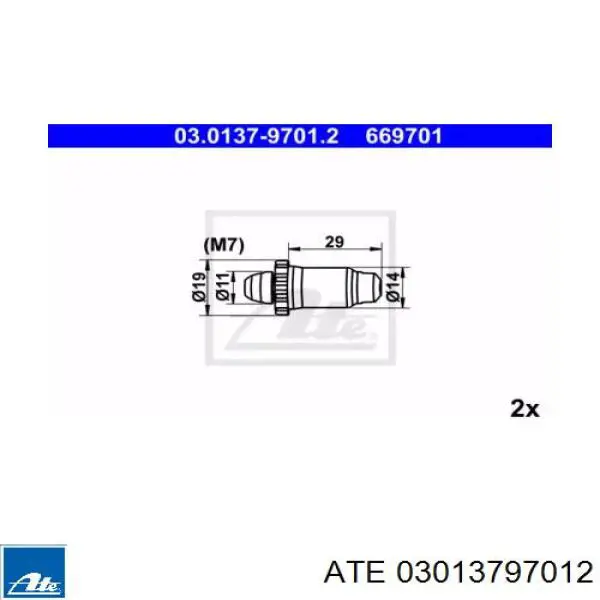 03013797012 ATE Regulator tylnego bębna hamulcowego