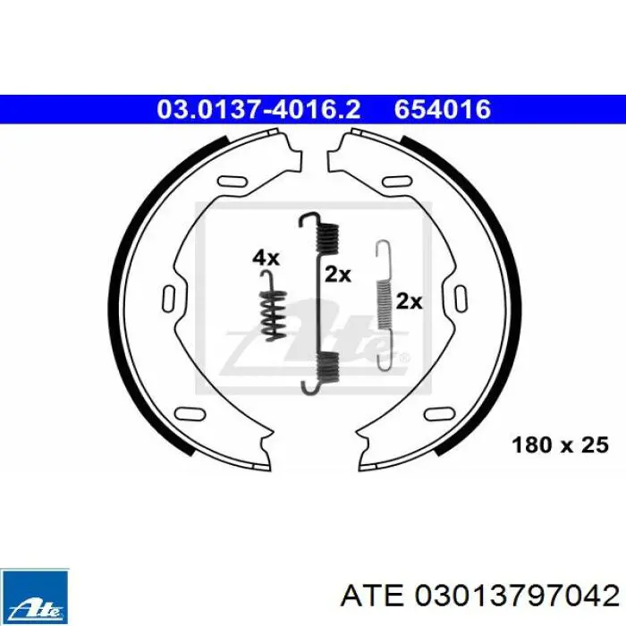 Mechanizm rozpierający szczęki hamulca ręcznego (postojowego) 03013797042 ATE