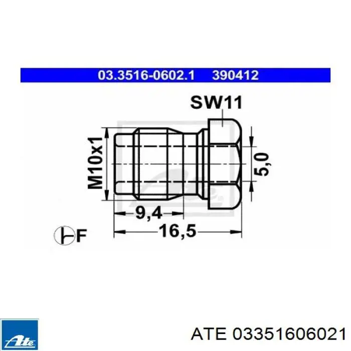 03351606021 ATE Złączka do przewodów hamulcowych
