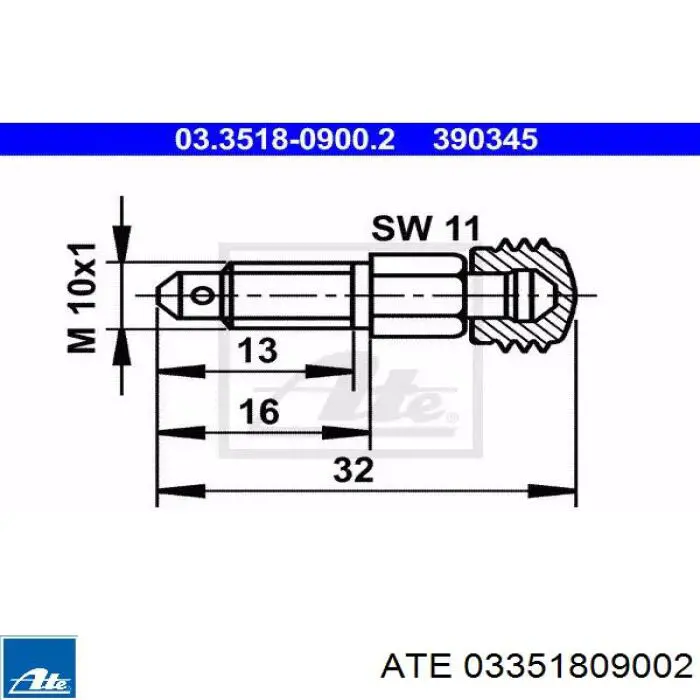 03351809002 ATE Główny cylinder hamulców