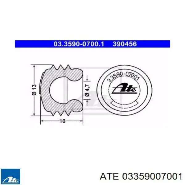 Zestaw naprawczy zacisku hamulcowego przedniego ATE 03359007001 cena, od 3,20 USD
