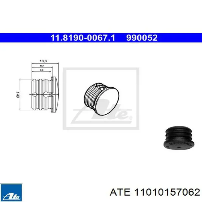 Zestaw naprawczy zacisku hamulcowego przedniego ATE 11010157062 cena, od 3,89 USD