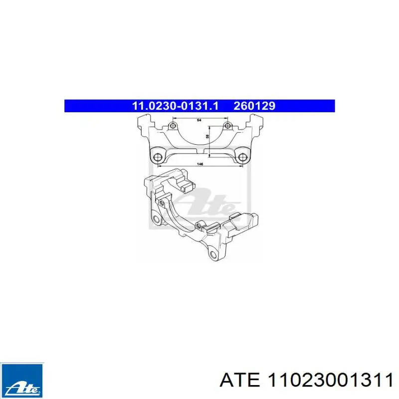Do koszyka 11023001311 ATE Jarzmo zacisku hamulcowego przedniego