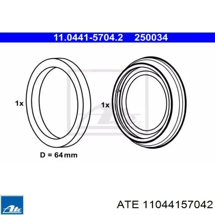 Zestaw naprawczy zacisku hamulcowego przedniego ATE 11044157042 cena, od 8,00 USD