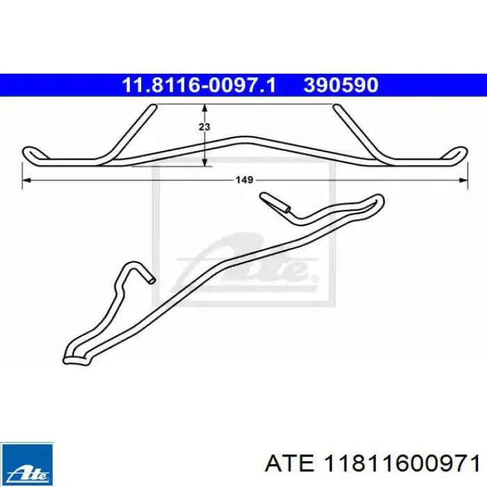 Sprężyna mocująca zacisku ATE 11811600971 cena, od 7,30 USD