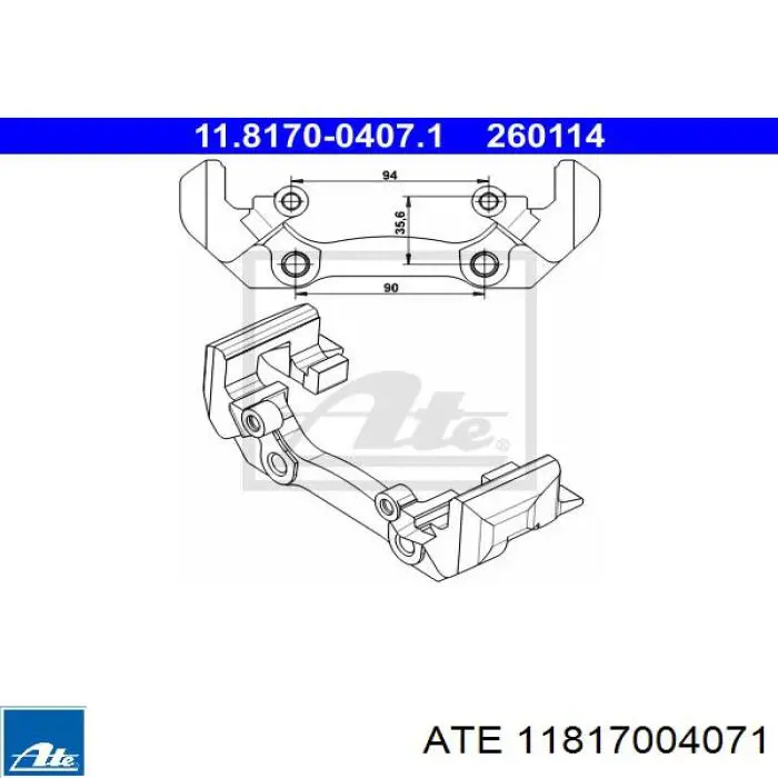 Jarzmo zacisku hamulcowego tylnego do Mercedes Sprinter I 3-t 903