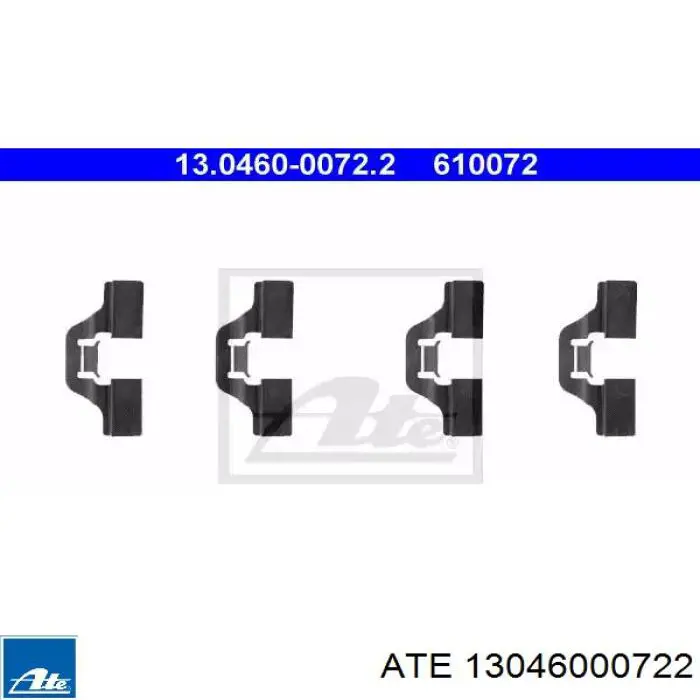 Zestaw sprężyn do mocowania tylnych klocków tarczowych ATE 13046000722 cena, od 11,44 USD