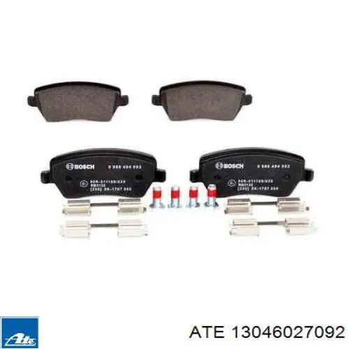 Klocki hamulcowe przednie tarczowe ATE 13046027092 cena, od 37,86 USD