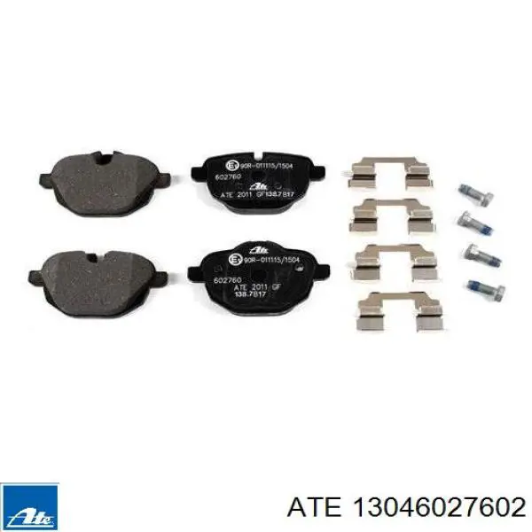 Okładziny (klocki) do hamulców tarczowych tylne ATE 13046027602 cena, od 25,98 USD