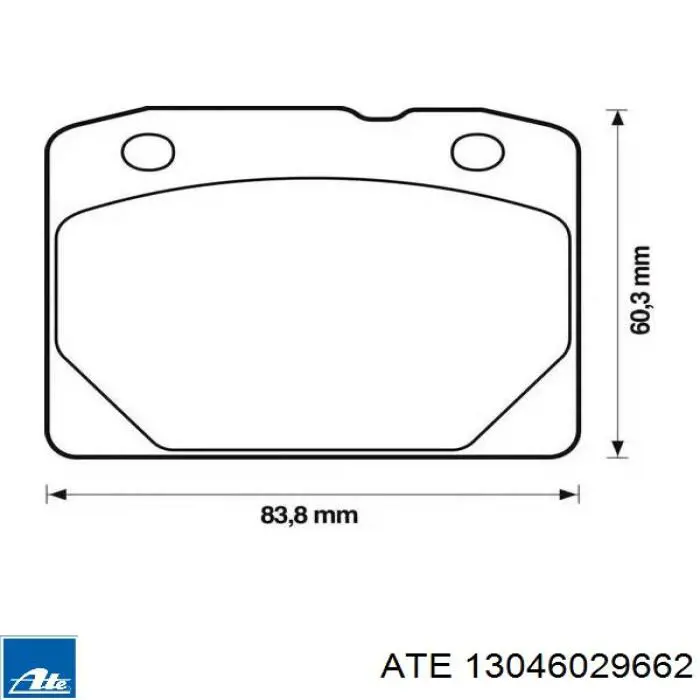 Klocki hamulcowe przednie tarczowe ATE 13046029662 cena, od 13,71 USD