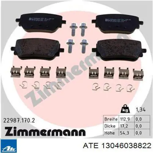Klocki hamulcowe przednie tarczowe 0004207200 Mercedes