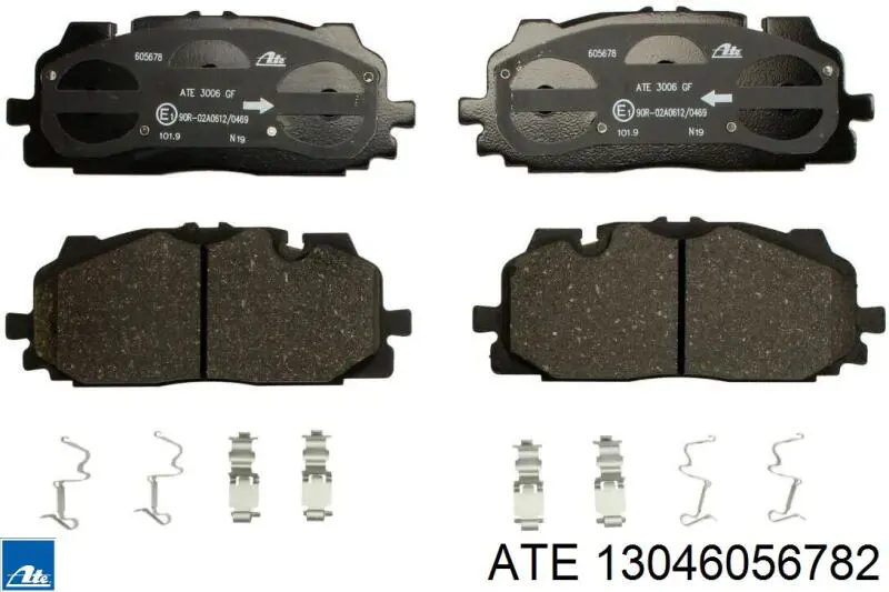 Klocki hamulcowe przednie tarczowe ATE 13046056782 cena, od 45,30 USD