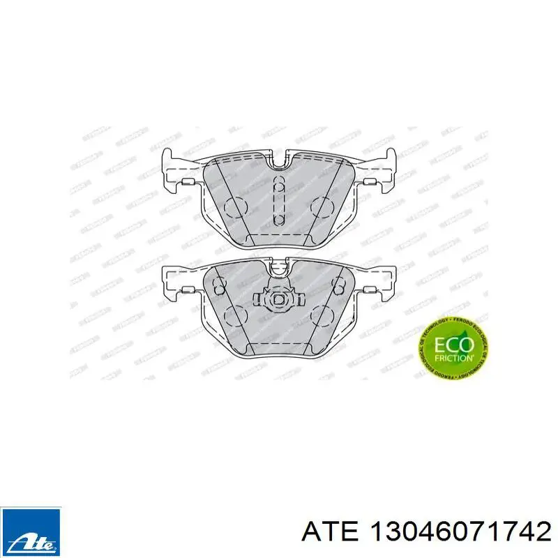 Okładziny (klocki) do hamulców tarczowych tylne ATE 13046071742 cena, od 26,68 USD