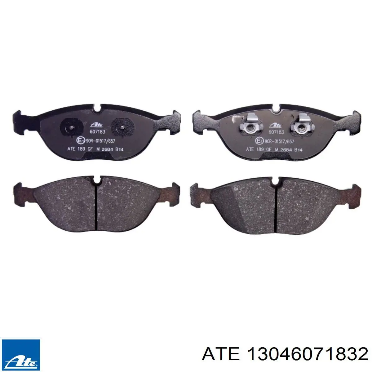 13046071832 ATE Klocki hamulcowe przednie tarczowe