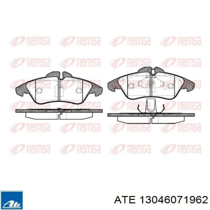 Klocki hamulcowe przednie tarczowe ATE 13046071962 cena, od 25,53 USD