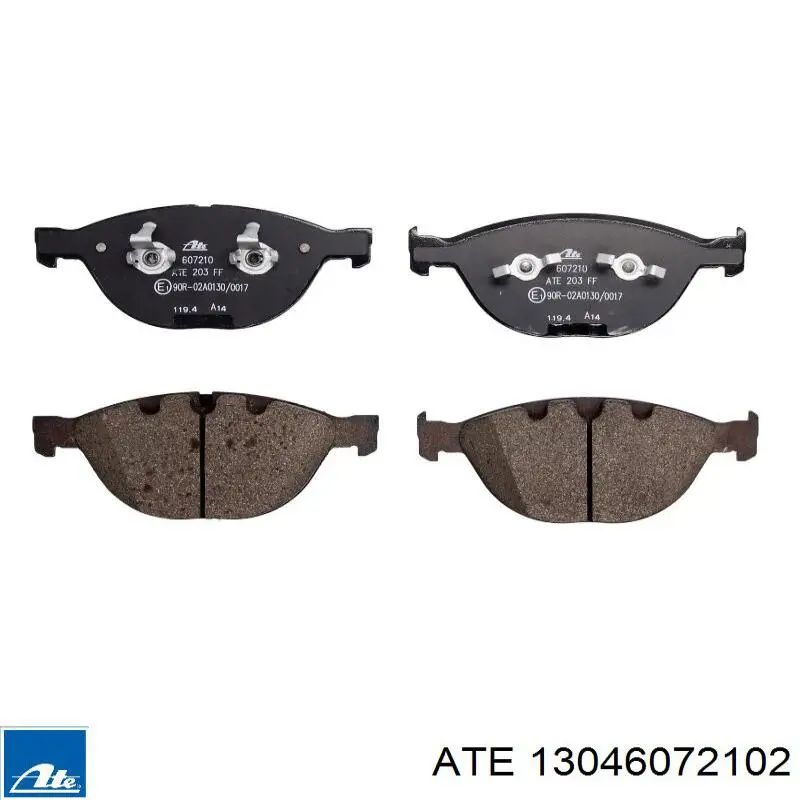 Klocki hamulcowe przednie tarczowe ATE 13046072102 cena, od 44,49 USD