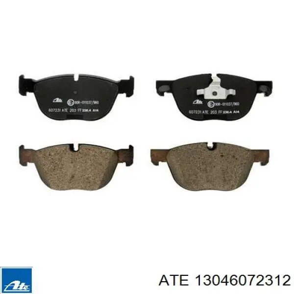 Klocki hamulcowe przednie tarczowe ATE 13046072312 cena, od 38,53 USD