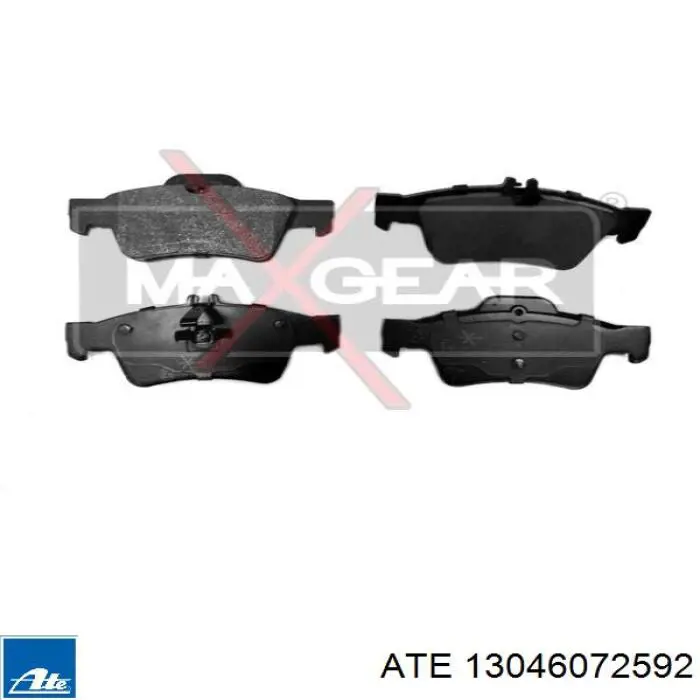 Okładziny (klocki) do hamulców tarczowych tylne ATE 13046072592 cena, od 24,77 USD