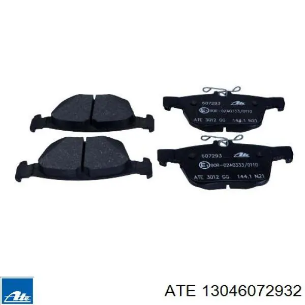 Okładziny (klocki) do hamulców tarczowych tylne ATE 13046072932 cena, od 24,19 USD
