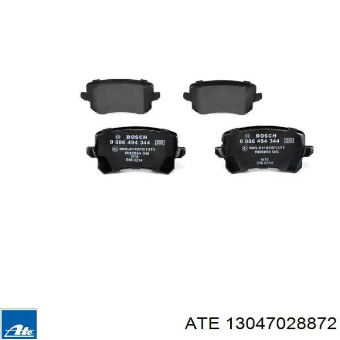 Okładziny (klocki) do hamulców tarczowych tylne ATE 13047028872 cena, od 23,06 USD