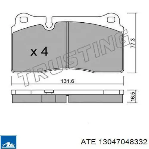 Do koszyka 13047048332 ATE Klocki hamulcowe przednie tarczowe