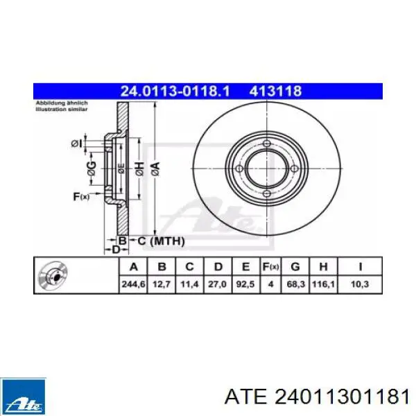 5022672 Ford Tarcza hamulcowa przednia