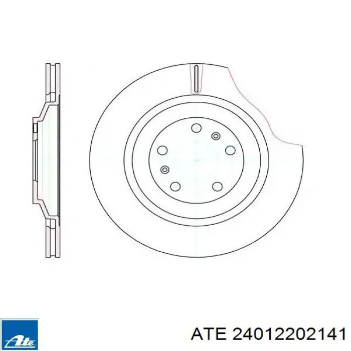 Tarcza hamulcowa tylna ATE 24012202141 cena, od 133,42 USD