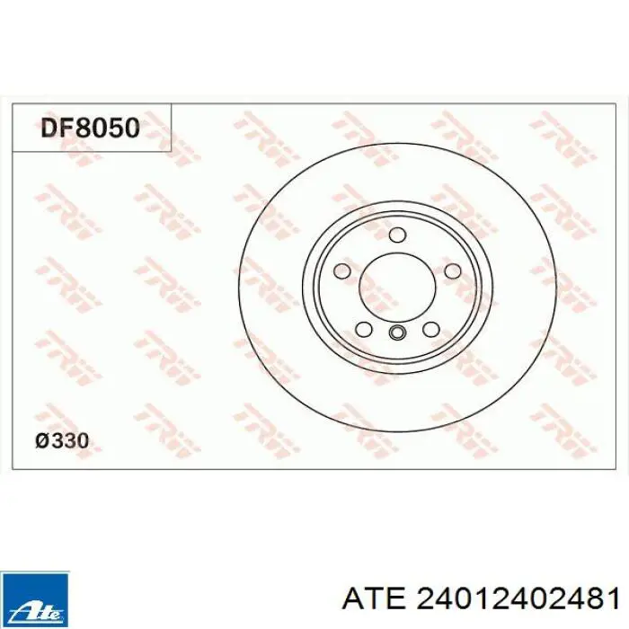 Tarcza hamulcowa przednia ATE 24012402481 cena, od 93,07 USD