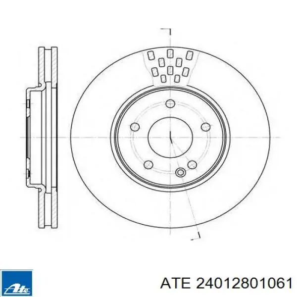 Tarcza hamulcowa przednia ATE 24012801061 cena, od 61,53 USD