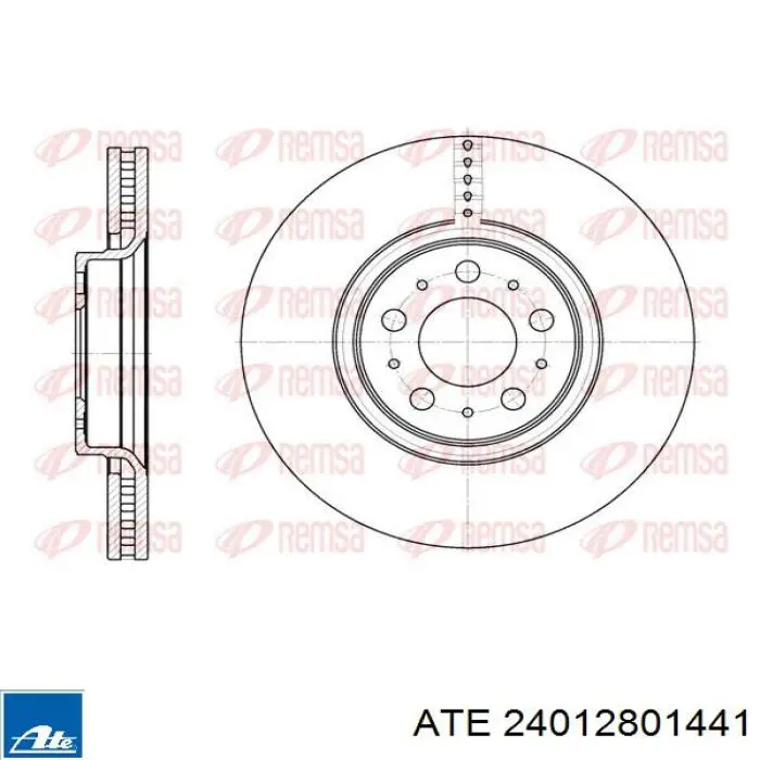 Tarcza hamulcowa przednia ATE 24012801441 cena, od 71,65 USD