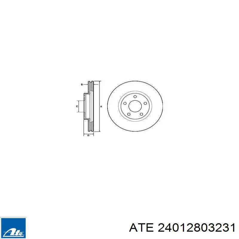 Tarcza hamulcowa przednia GBFT33251A Mazda