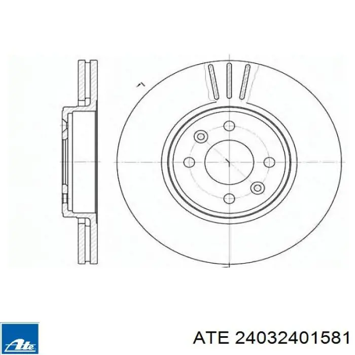 Do koszyka 24032401581 ATE Tarcza hamulcowa przednia