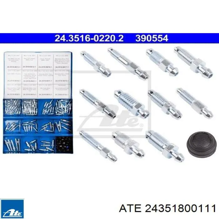 Do koszyka 24351800111 ATE Odpowietrznik zacisku hamulcowego przedniego