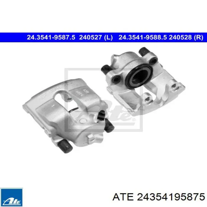Zacisk hamulcowy przedni lewy ATE 24354195875 cena, od 48,31 USD