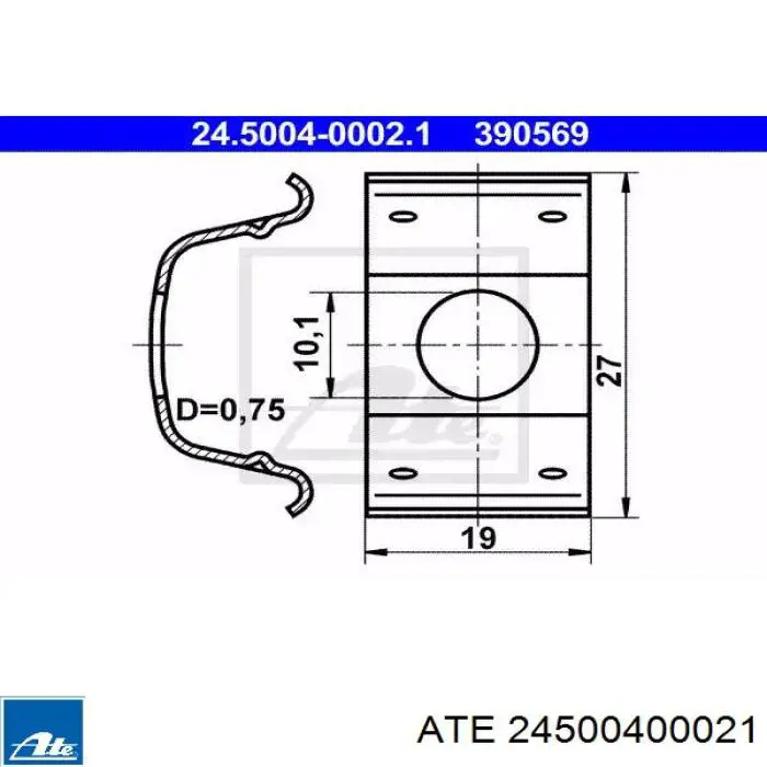 Do koszyka 8200646065 Renault (RVI) Zatrzask mocowania węża hamulcowego