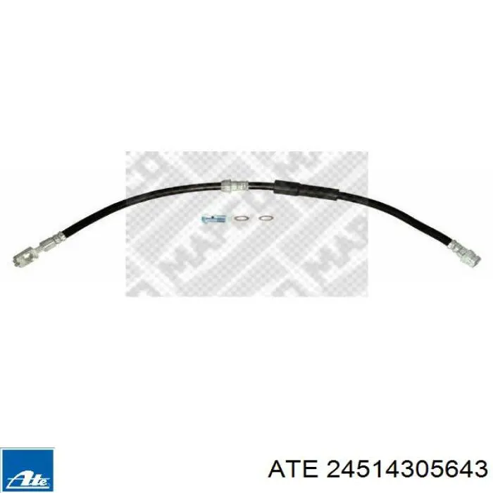 24514305643 ATE Przewód hamulcowy przedni