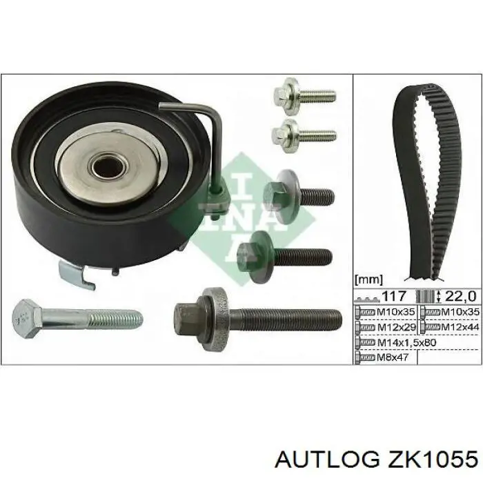 Pasek rozrządu, zestaw Autlog ZK1055 cena, od 55,98 USD