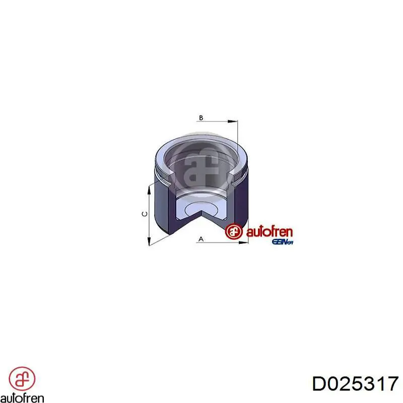 Do koszyka D025317 Autofren Tłoczek zacisku hamulcowego przedniego