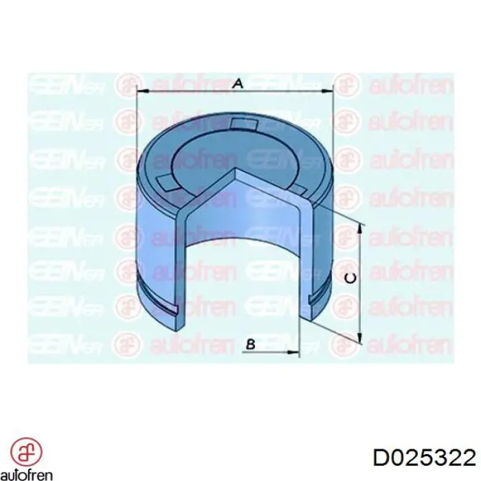 Tłoczek zacisku hamulcowego przedniego Autofren D025322 cena, od 15,22 USD