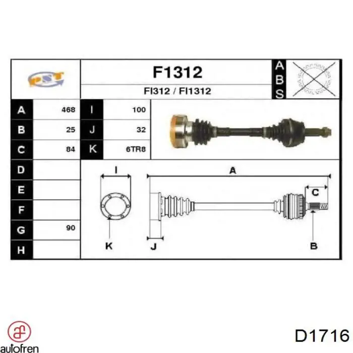 Do koszyka D1716 Autofren Zestaw naprawczy głównego cylindra hamulcowego
