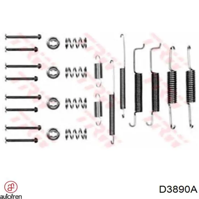 D3890A Autofren zestaw montażowy szczęk hamulcowych tylnych