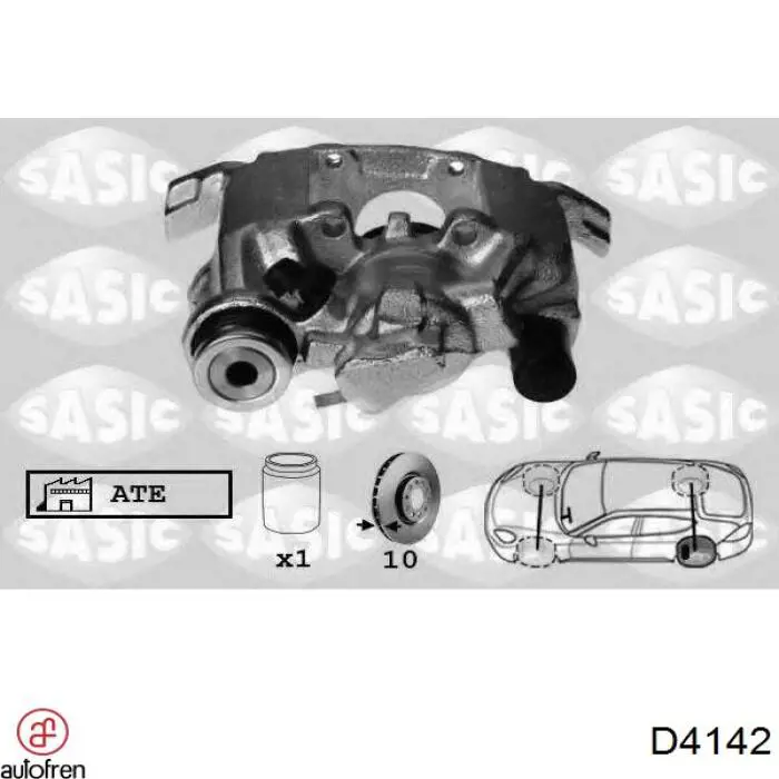Do koszyka D4142 Autofren Zestaw naprawczy zacisku hamulcowego tylnego