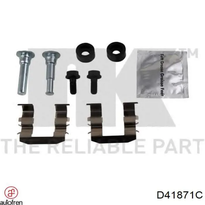 Zestaw naprawczy zacisku hamulcowego tylnego Autofren D41871C cena, od 19,87 USD